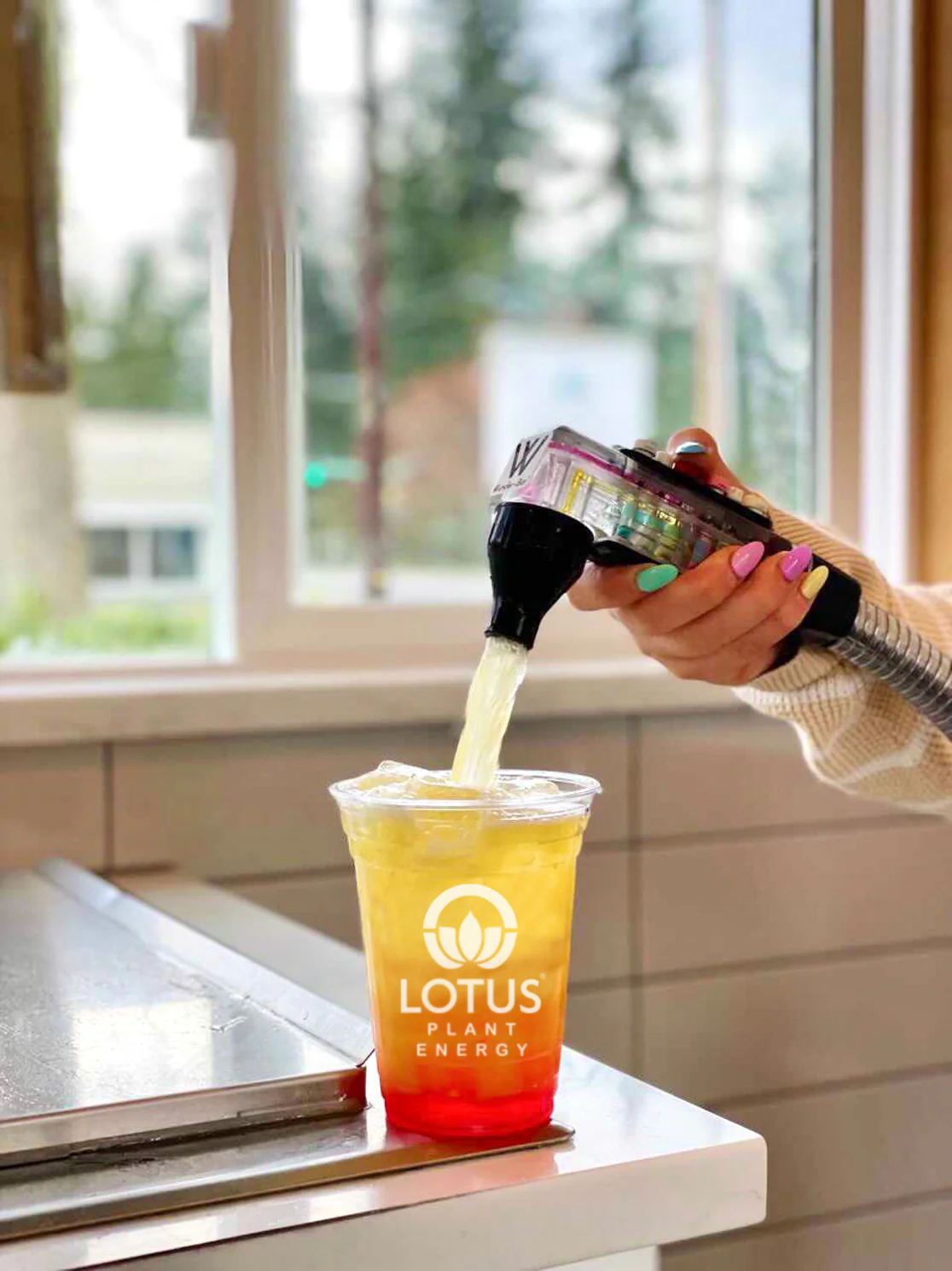 Lotus Plant Power served fresh on tap