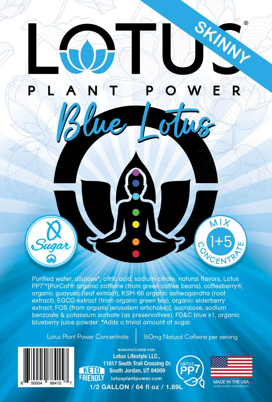 Blue Lotus Plant Power Zero Sugar Concentrate