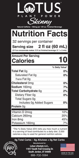 Blue Lotus Plant Power Zero Sugar Concentrate