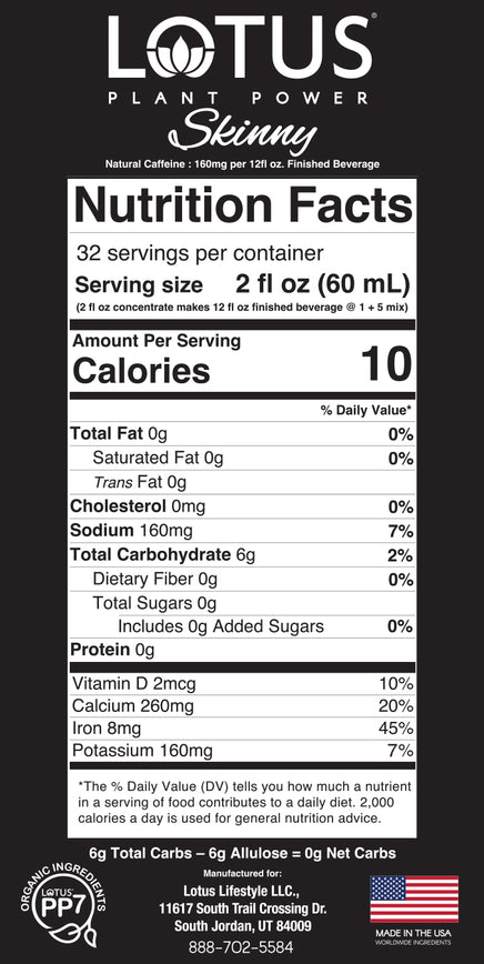 Blue Lotus Plant Power Zero Sugar Concentrate