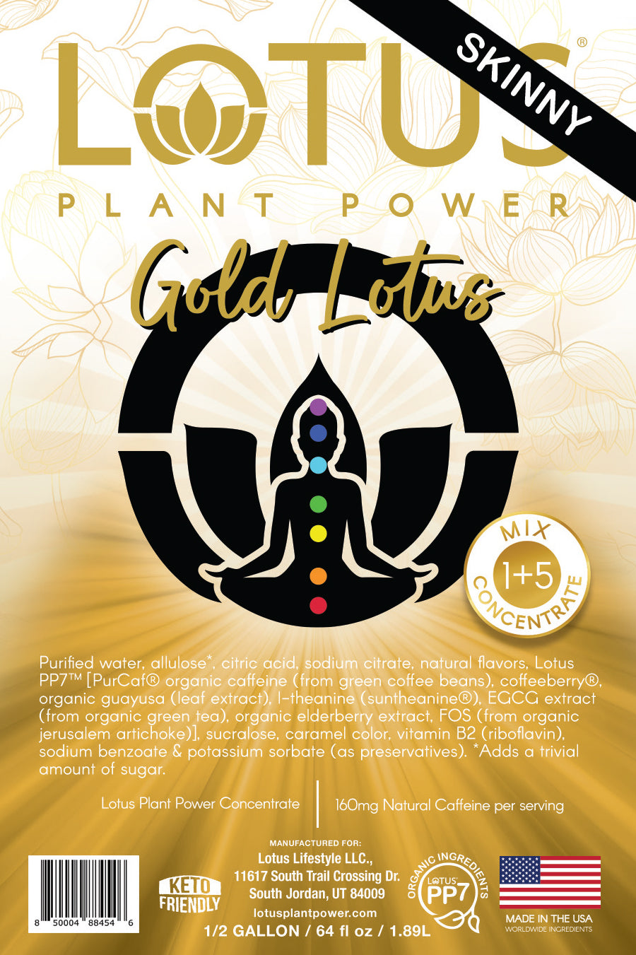 Gold Lotus Plant Power Zero Sugar Concentrate