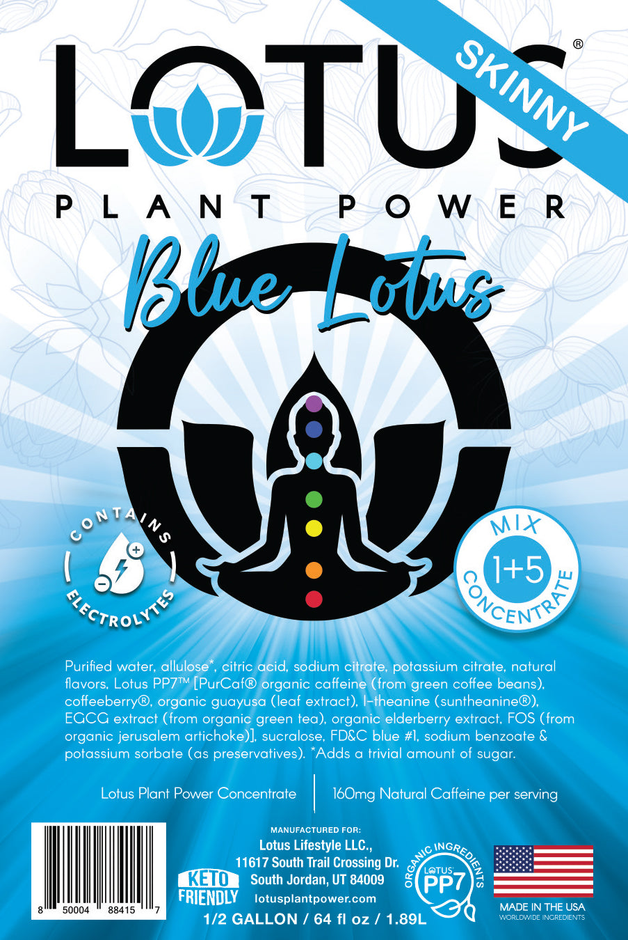 Blue Lotus Plant Power Zero Sugar Concentrate