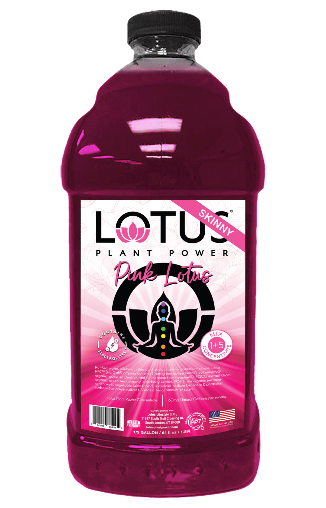Pink Lotus Plant Power Zero Sugar Concentrate