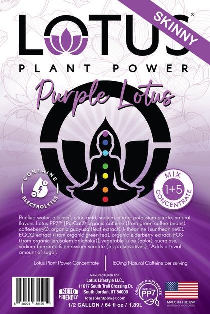 Purple Lotus Plant Power Zero Sugar Concentrate