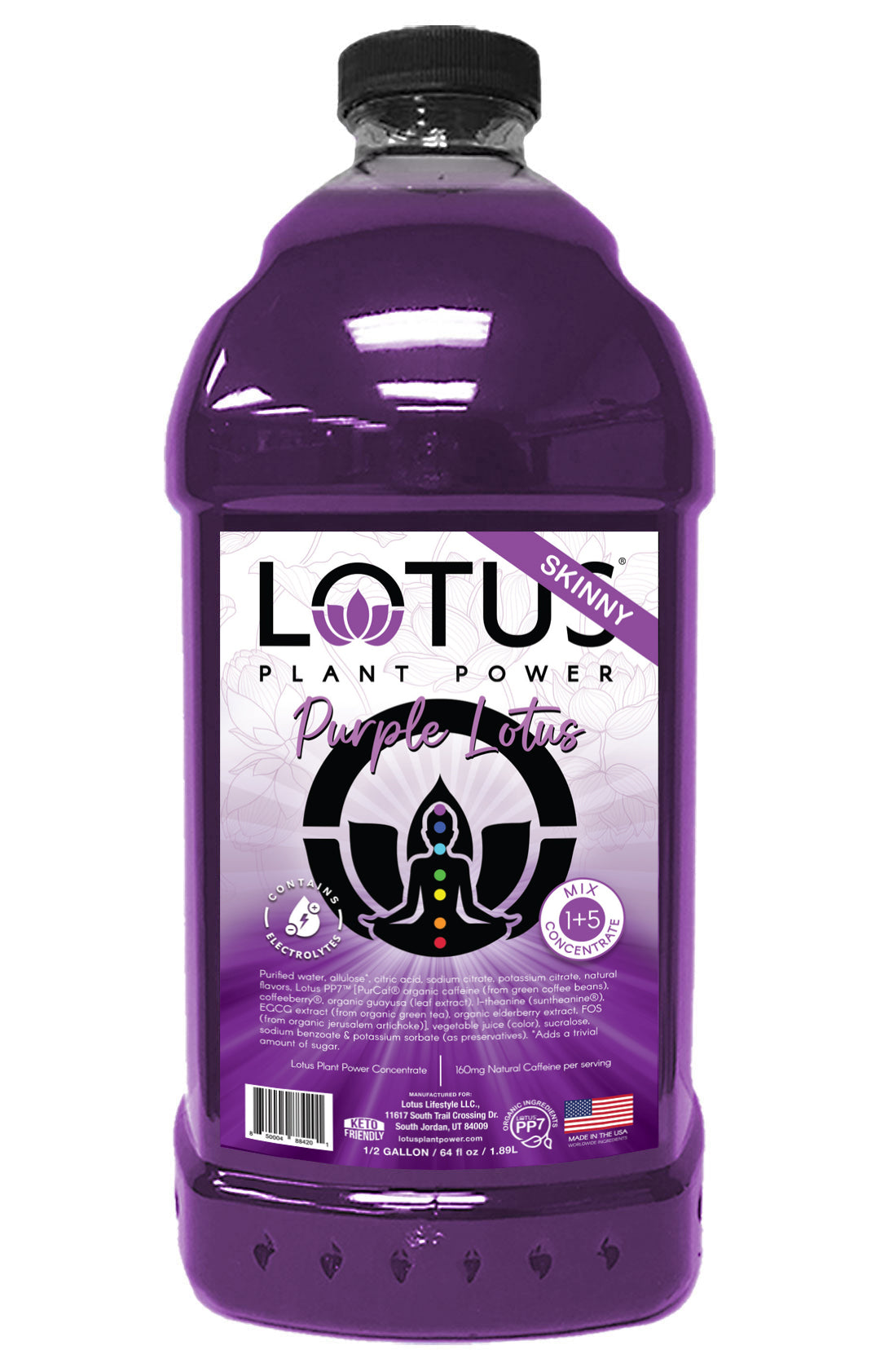 Purple Lotus Plant Power Zero Sugar Concentrate