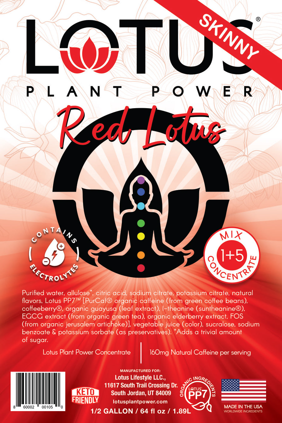 Red Lotus Plant Power Zero Sugar Concentrate
