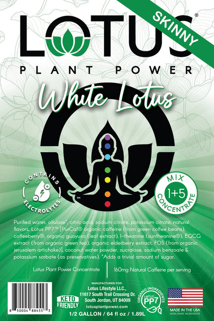 White Lotus Plant Power Zero Sugar Concentrate