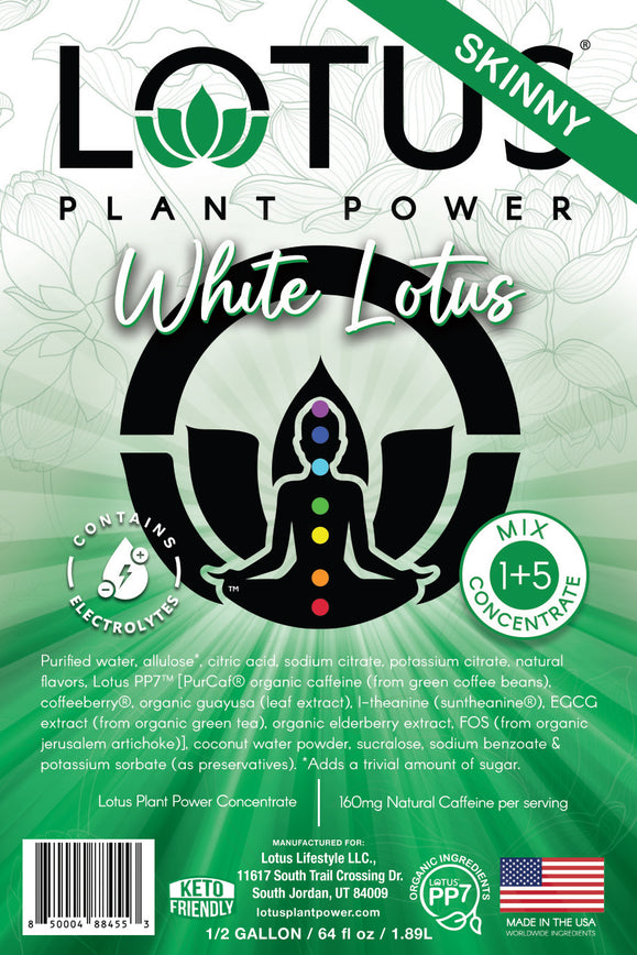 White Lotus Plant Power Zero Sugar Concentrate