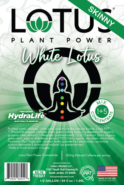 White Lotus Plant Power Zero Sugar Concentrate