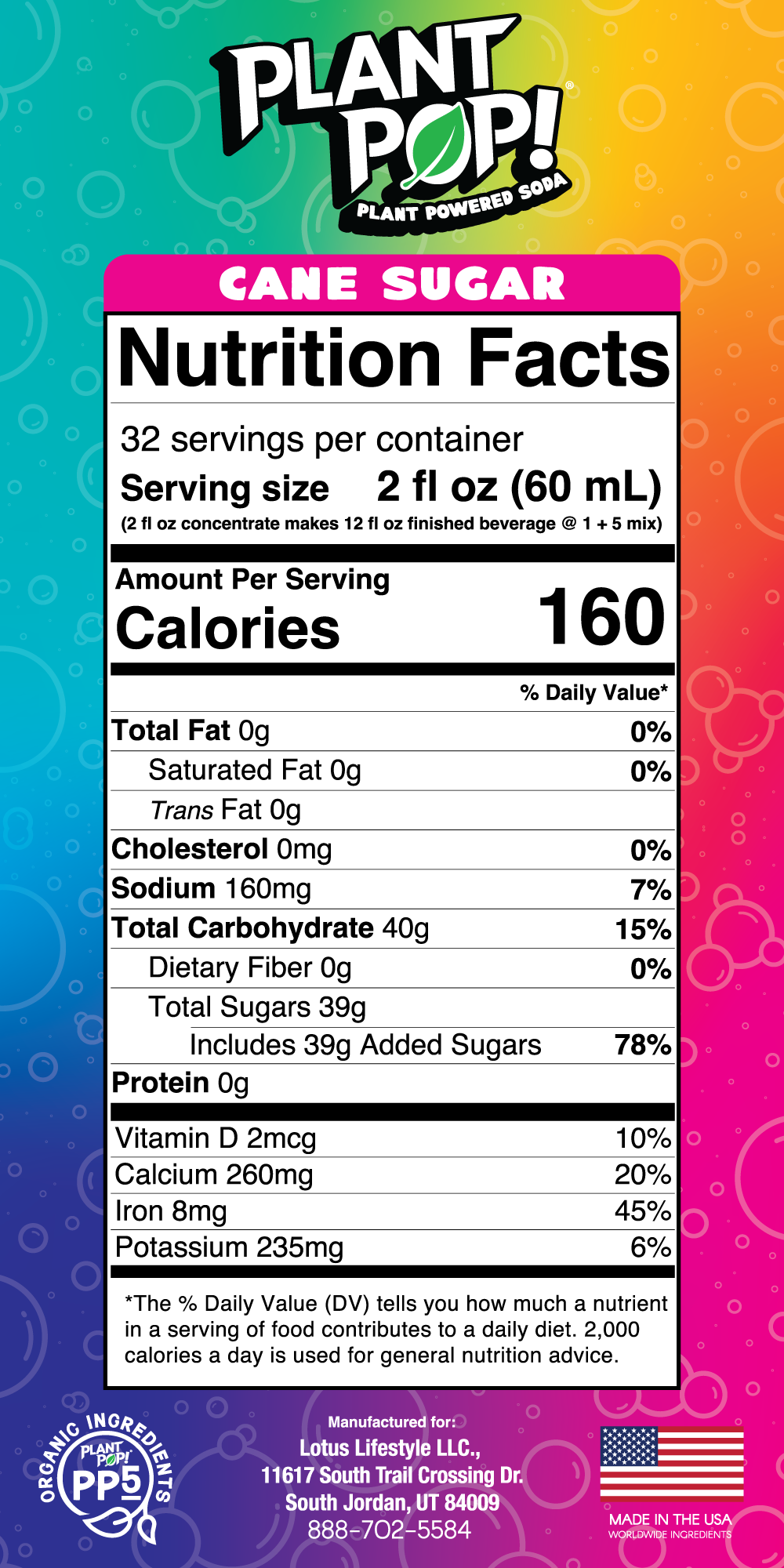 Plant Pop® (Cane Sugar) Concentrate