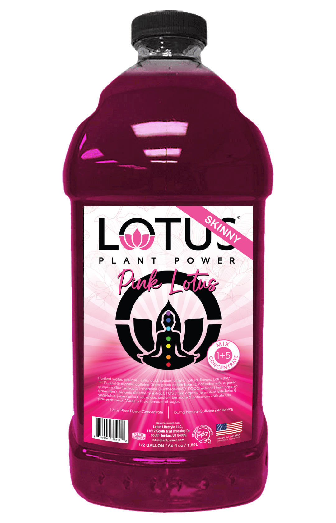 Pink Lotus Plant Power Zero Sugar Concentrate