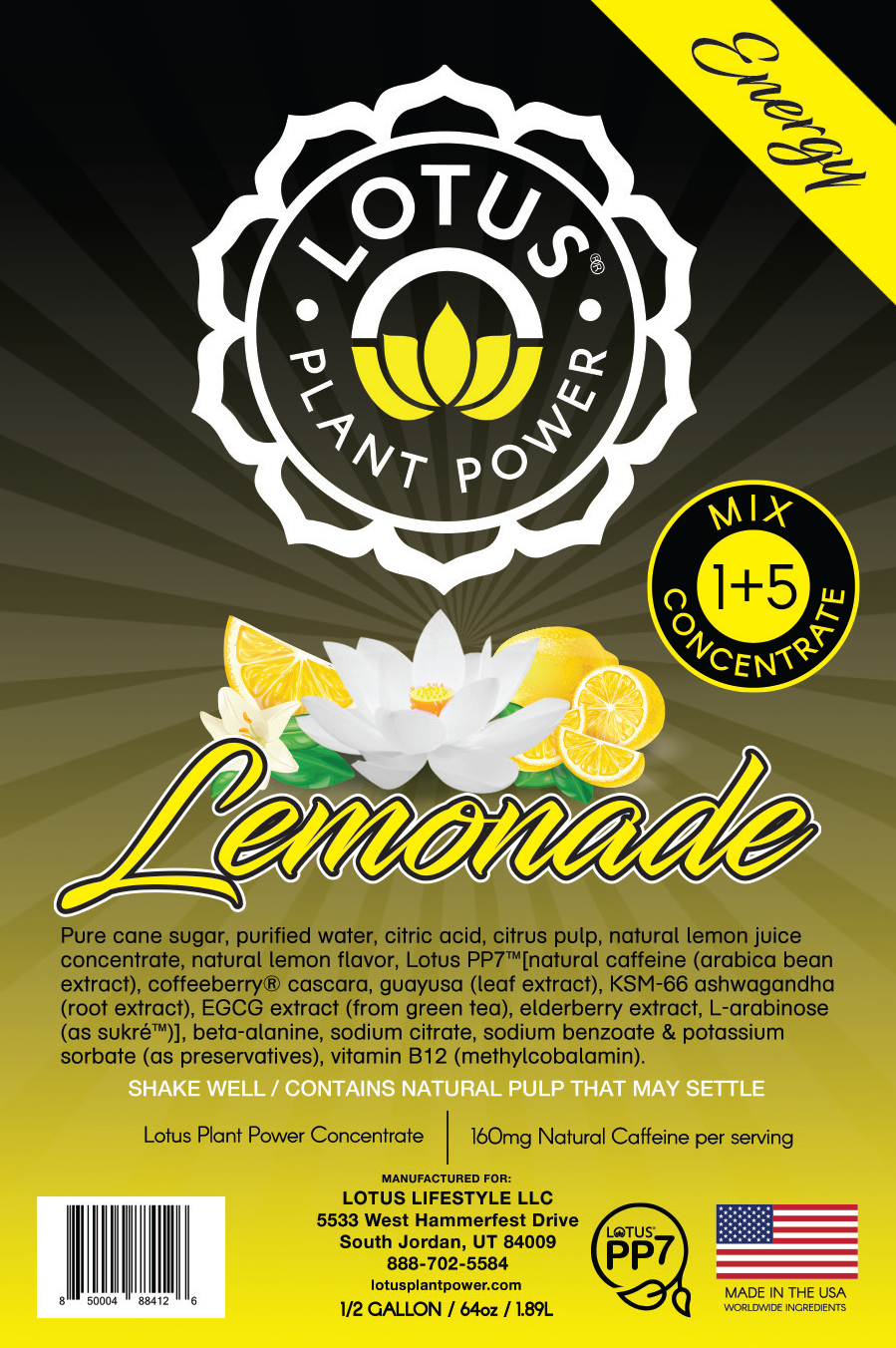 Lotus Energy Lemonade Concentrate