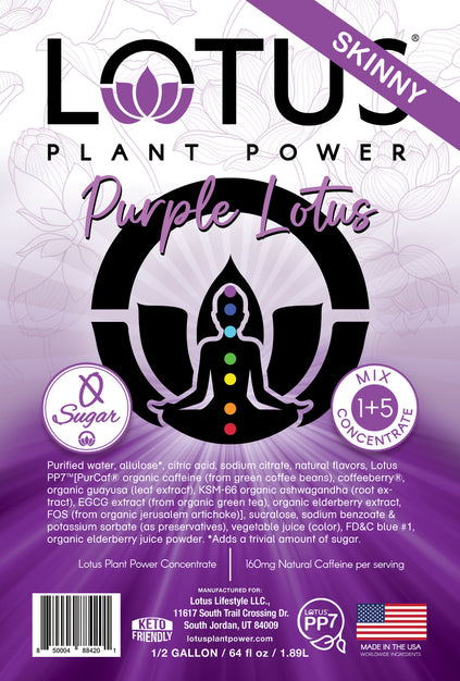 Purple Lotus Plant Power Zero Sugar Concentrate