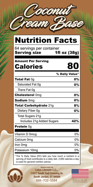 Lotus Coconut Cream Base Concentrate
