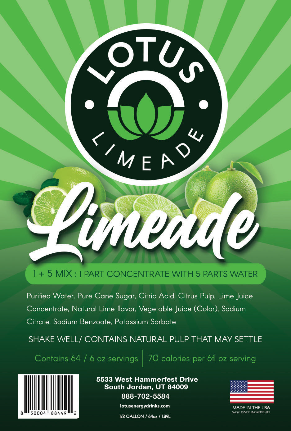 Lotus Limeade Concentrate (No Caffeine)