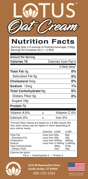 Lotus Oat Cream Base Concentrate - Original Vanilla
